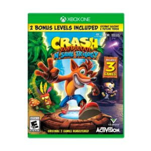 Juego Crash Bandicoot N. Sane Trilogy físico para Xbox One. Colección remasterizada con los niveles y personajes originales.