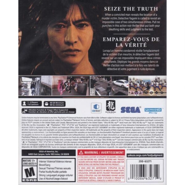 LOST JUDGMENT - PS5