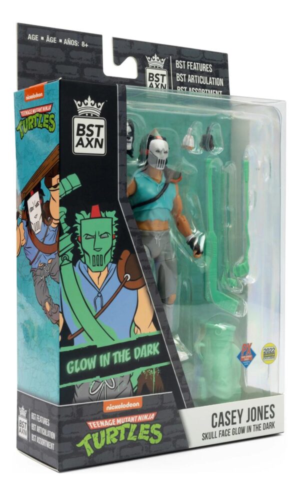 Bst Axn Best Tmnt Casey Jones Skull Face (gid) Sdcc 2022 Exc