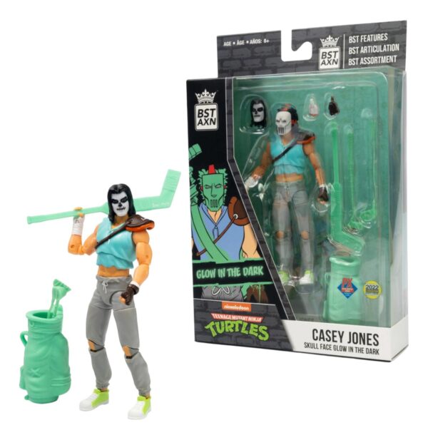 Bst Axn Best Tmnt Casey Jones Skull Face (gid) Sdcc 2022 Exc