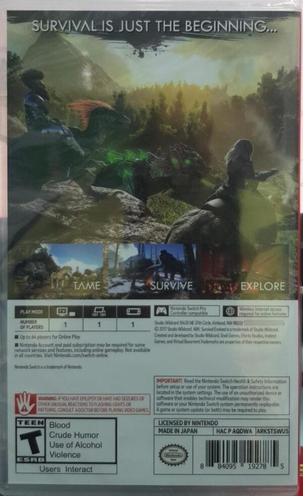 ARK: Survival Evolved Nintendo Switch - Juego Físico | Supervivencia y Dinosaurios