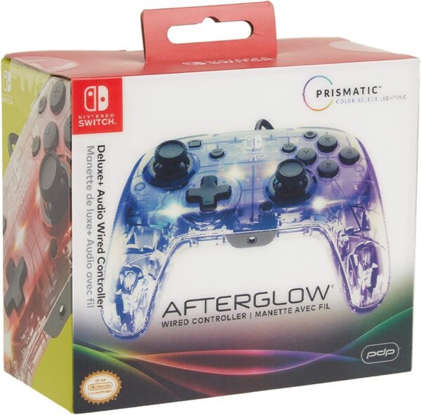 Control Alambrico Nintendo Switch Afterglow Deluxe (pdp)