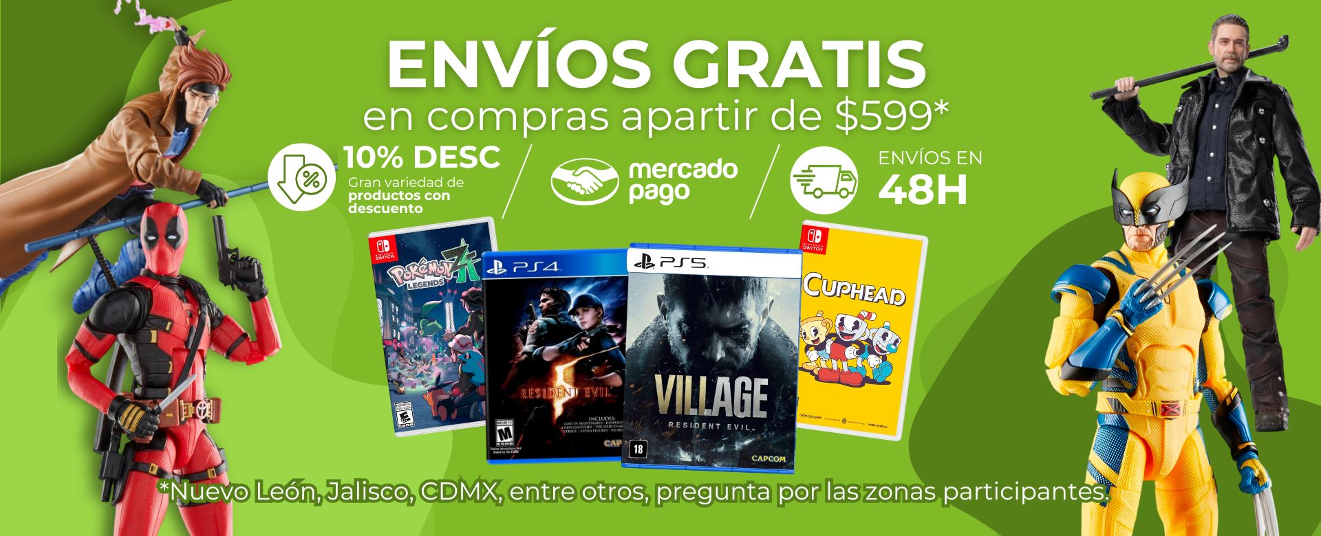 Envíos gratis en zonas participantes en nuestra tienda ONE UP GAMES